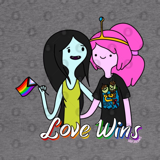 Princess Bubblegum & Marceline Love Wins by HofDraws